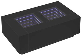 vidaXL Τραπεζάκι Σαλονιού Infinity LED Μαύρο 116x69x40 εκ.