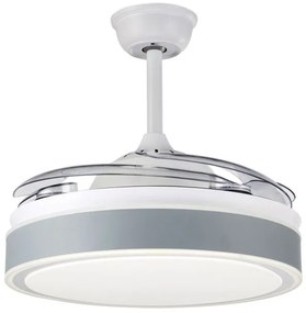 Ανεμιστήρας Οροφής με Φως LED 80W Φ90cm Αλουμίνιο Γκρι 5028-GY Sunlight-5028-GY-Γκρι 5028-GY