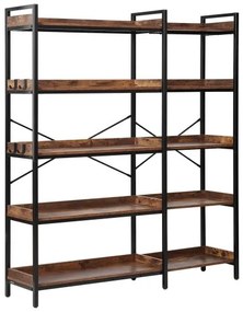 VEVOR 5 Tier Corner Bookshelf Tall Corner Bookcase with 4 Hooks L-Shaped Storage