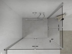 Mexen Lima Διπλή πτυσσόμενη καμπίνα ντους 100 x 80 cm, διάφανη, χρώμιο