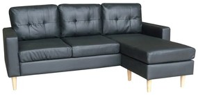 LIANA S BLACK PVC ΓΩΝΙΑ 185Χ126εκ. ZITA PLUS 185Χ126Χ85εκ.