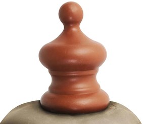 vidaXL Ομπρέλα Κήπου Χρώμα Taupe 350 εκ. με Ξύλινο Ιστό