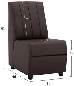 Πολυθρόνα LANDON C3162.03 με PU Καφέ 51x66x93Υ εκ. 51x66x93 εκ.