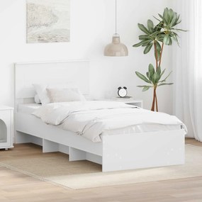 vidaXL Σκελετός Κρεβατιού Λευκό 80 x 200 cm Επεξεργασμένο Ξύλο