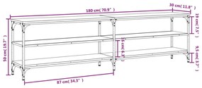 ΈΠΙΠΛΟ ΤΗΛΕΟΡΑΣΗΣ ΚΑΠΝΙΣΤΗ ΔΡΥΣ 180X30X50 ΕΚ ΕΠΕΞ. ΞΥΛΟ/ΜΕΤΑΛΛΟ 826756