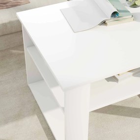 vidaXL Τραπεζάκι σαλονιού Λευκό 64 x 54 x 44 εκ Επεξεργασμένο ξύλο