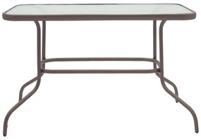 Σετ κήπου - Τραπεζαρία Valor - Sussie 5 τεμ. μέταλλο καφέ - γυαλί 110x60x70 εκ. 110x60x70 εκ.