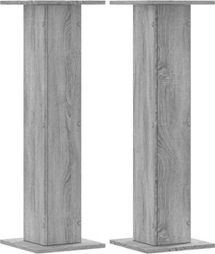 vidaXL Βάσεις Ηχείων 2 Τεμ. Γκρι Sonoma 30x30x95εκ. Επεξεργασμένο Ξύλο