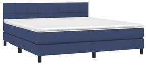 ΚΡΕΒΑΤΙ BOXSPRING ΜΕ ΣΤΡΩΜΑ ΜΠΛΕ 180X200 ΕΚ. ΥΦΑΣΜΑΤΙΝΟ 3140079