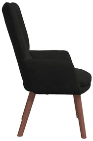 vidaXL Χαλαρωτική Πολυθρόνα Μαύρο 63 x 67 x 94 εκ. Βελούδο