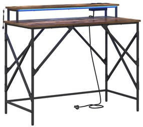 vidaXL Γραφείο Καπνιστή δρυς 100 x 50 x 86.5 εκ Επεξεργασμένο ξύλο