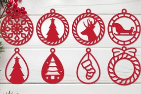 Σετ των 3 Intra απο ξύλο plywood 3mm-4mm πάχος Χριστουγεννιάτικο Σκουλαρίκι με Δίασταση 3x3 cm INTRAFABR-108266921
