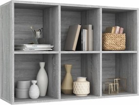 vidaXL Βιβλιοθήκη/Βοηθητικό Ντουλάπι Γκρι sonoma 66x30x98εκ. Επεξ Ξύλο
