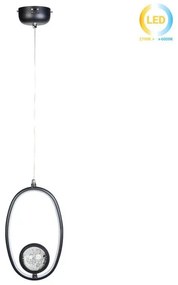 Κρεμαστό Φωτιστικό Οροφής LED 40W 18Χ7Χ32 εκ. μαύρο με γυάλινη μπάλα - GLOBOBOX 581492-581492-Μαύρο 581492