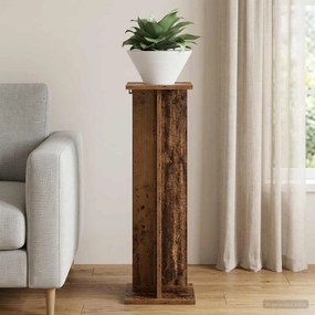 vidaXL Βάση φυτών Παλαιωμένο ξύλο 25 x 25,5 x 80,5 εκ.