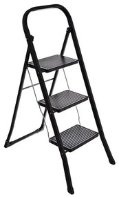 Estia Σκαλοσκαμπώ Μεταλλικό Με 3 Σκαλιά 46x71x105cm Μαύρο 04-14711