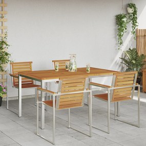 vidaXL Τραπέζι Εξωτερικού Χώρου 150x90x75 εκ Μασίφ Ξύλο Ακακίας