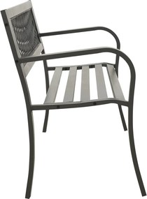 vidaXL Παγκάκι Κήπου Γκρι 125 εκ. Ατσάλινο