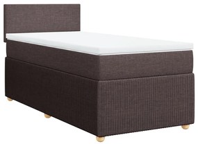 ΚΡΕΒΑΤΙ BOXSPRING ΜΕ ΣΤΡΩΜΑ ΣΚΟΥΡΟ ΚΑΦΕ 100X200 ΕΚ. ΥΦΑΣΜΑΤΙΝΟ 3287363