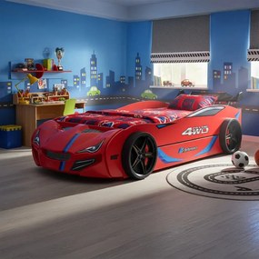 Παιδικό Κρεβάτι Turbo GT Duo-Κόκκινο