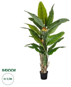GloboStar® Artificial Garden BANANA STRELITZIA REGINAE 20381 Τεχνητό Διακοσμητικό Φυτό  Μπανανιά - Στρελίτσια - Πουλί του Παραδείσου Υ230cm