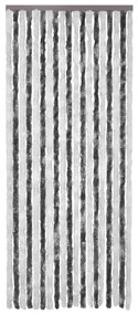 vidaXL Σήτα - Κουρτίνα Πόρτας Γκρι / Λευκό 90 x 200 εκ. από Σενίλ
