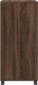 vidaXL Ντουλάπι Τροχήλατο Καφέ Δρυς 55x40x91 εκ. από Επεξ. Ξύλο