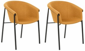 Καρέκλα Berwyn 1626, Μαύρο, Πορτοκαλί, 80x59x56cm, 8 kg, Ταπισερί, Μεταλλικά, Μπράτσα | Epipla1.gr