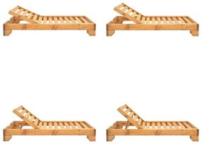 Ξαπλώστρα Zalka pakoworld L1 σε φυσική απόχρωση 66x197x28εκ