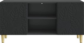 vidaXL Ντουλάπι TV 102 x 34,5 x 50 εκ. Μαύρο Επεξεργασμένο Ξύλο