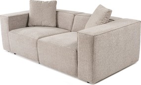 Διθέσιος Καναπές Lora - Χρώμα Μόκα - 220x180x65εκ