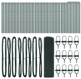 vidaXL Στύλος Περιφράξεων Πράσινο 100 x 0,8 μ (16 x 16 mm πλέγμα)