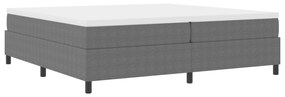 vidaXL Κρεβάτι Box Spring Ανοιχτό Γκρι 200x200 εκ Τσαντόν