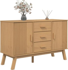 vidaXL Μπουφές OLDEN Καφέ 114 x 43 x 73,5 εκ. από Μασίφ Ξύλο Πεύκου