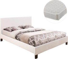 ΚΡΕΒΑΤΙ ΜΕ ΣΤΡΩΜΑ BECCA HM21283.01 ΛΕΥΚΟ PU--ΓΙΑ 150x200εκ