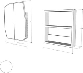 Έπιπλο Μπάνιου Λευκό SIVUSE NANASE 50x12x45