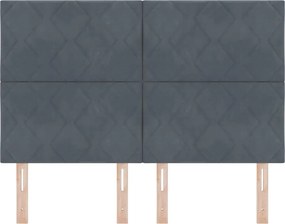 vidaXL Κεφαλάρι Σκούρο Γκρι 160 cm Βελούδο