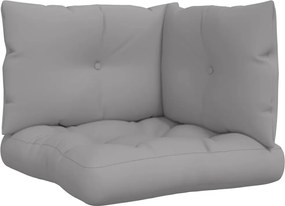 vidaXL Μαξιλάρια Παλέτας 3 τεμ. Γκρι Υφασμάτινα