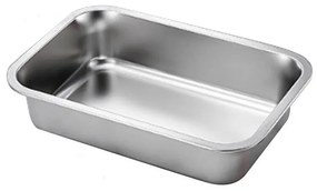 Ανοξείδωτο ορθογώνιο βαθύ ταψί Βιομάρ με διαστάσεις 44.5x32.5x9cm