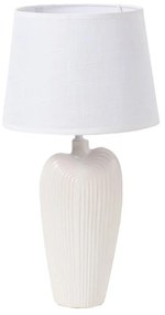 Table lamp Slein Inart E27 white-beige ceramic-metal D30x54.5cm 30x30x54.5 εκ.