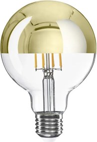 LED Filament Λαμπτήρας A14 Γλόμπος G95 Χρυσός Καθρέπτου 7W 650Lm E27 2700K Dimmable