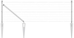 vidaXL Ευρωπαϊκός Φράχτης με 13 Σπικάκια 0.4x50 μ Γαλβανισμένος Χάλυβας