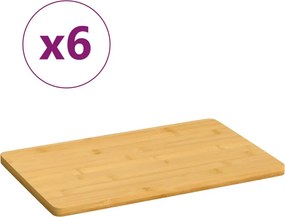 vidaXL Πιάτα Πρωινού 6 Τεμ. 22 x 14 x 0,8 εκ. από Μπαμπού