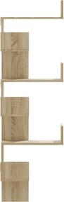 vidaXL Γωνιακή Ραφιέρα Τοίχου Sonoma Δρυς 45x45x147 εκ. Επεξ. Ξύλο