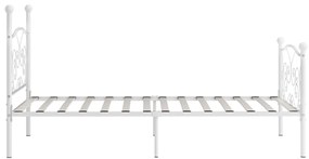 vidaXL Πλαίσιο Κρεβατιού με Τελάρο Λευκό 100 x 200 εκ. Μεταλλικό