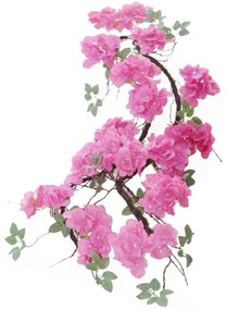 Τεχνητή Γιρλάντα Ορτανσία 3521-7 300cm Fuchsia Supergreens Πολυαιθυλένιο,Ύφασμα