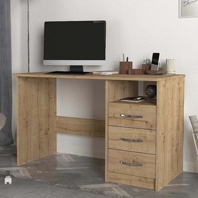Γραφείο εργασίας Eldoris Megapap από μελαμίνη χρώμα sapphire oak 120x60x75εκ.-GP042-0204,1