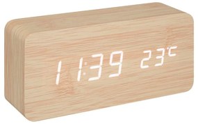 Table clock Gamiel natural color mdf 15x4x7cm 15x4x7 εκ.