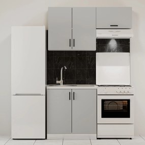 Κουζίνα Modest Σετ 3 Κουτιών Γκρι Άνω Κουτιά 140cm Κάτω 80cm - GR-MODESTSET16