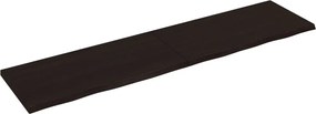 vidaXL Επιφάνεια Τραπεζιού Σκούρο Καφέ 200x50x(2-4)εκ Επεξ. Μασίφ Δρυς
